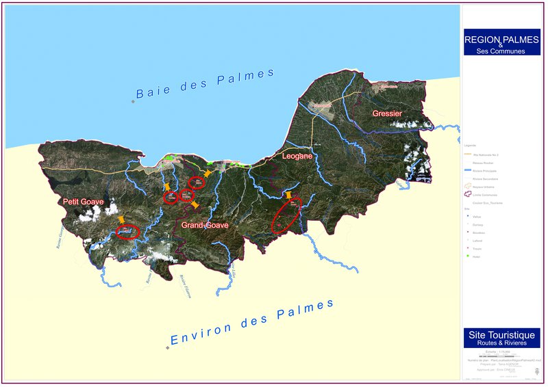 Haïti Bassins versants : Carte des 5 sites