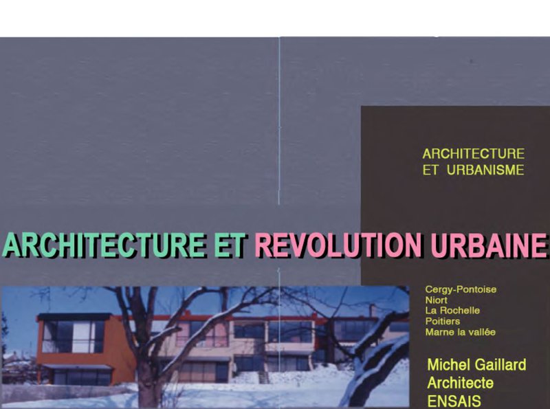 Livre architecture et revolution urbaine